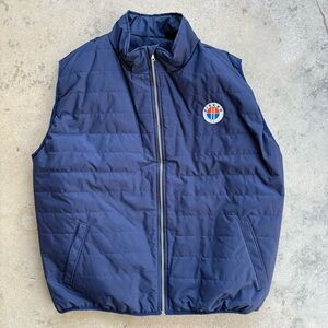 FISKER Automotive Puffer Vest with Patch Men’s Large Navy